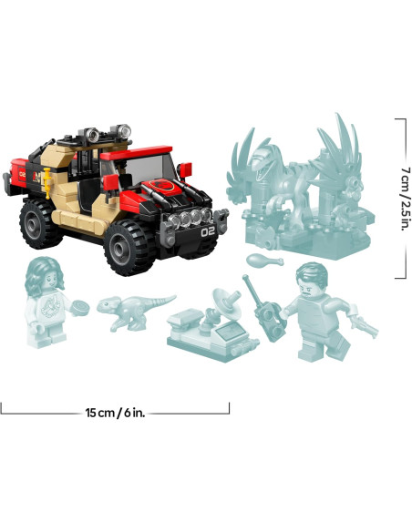 LEGO Jurassic World Huida en Todoterreno y Raptor al Acecho