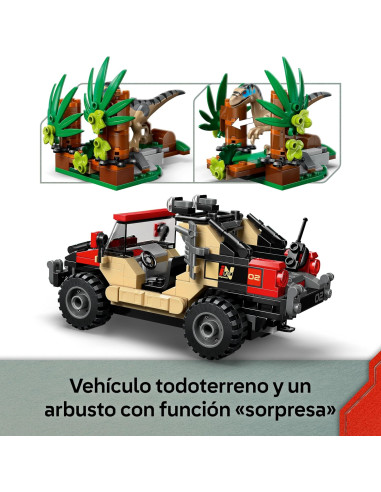 LEGO Jurassic World Huida en Todoterreno y...