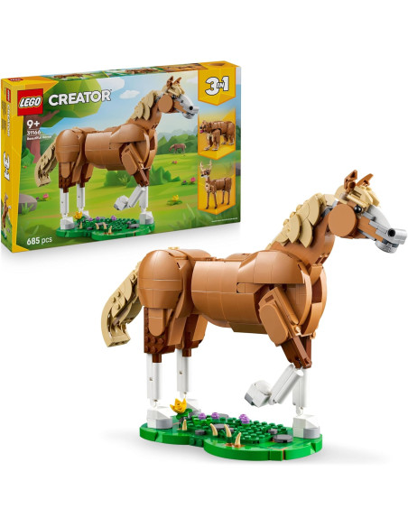 LEGO Creator 3 en 1 Caballo Noble de Juguete - Set con Animables Transformables