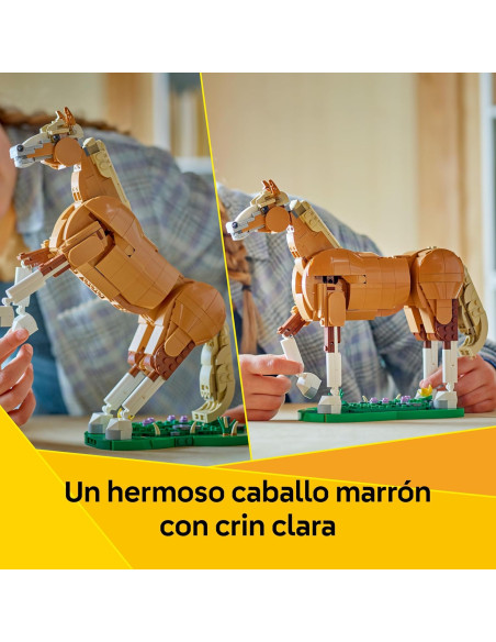 LEGO Creator 3 en 1 Caballo Noble de Juguete - Set con Animables Transformables