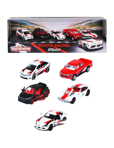 Majorette Set 5 Vehiculos Toyota Racing