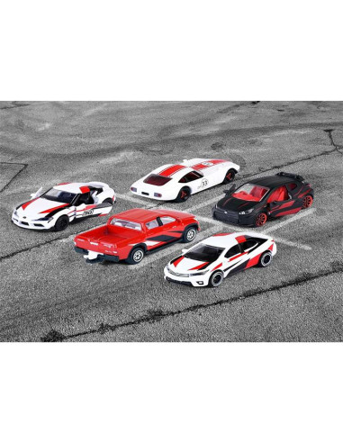 Majorette Set 5 Vehiculos Toyota Racing