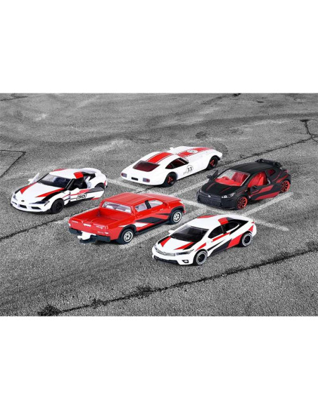 Majorette Set 5 Vehiculos Toyota Racing