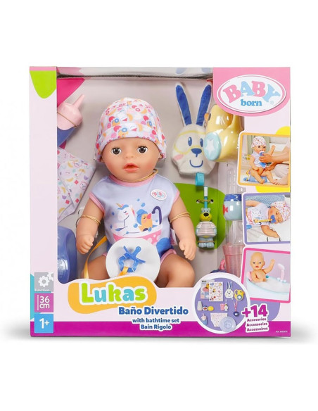 Baby Born Luka Baño Divertido 36 cm
