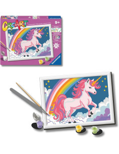 Creart D: Unicornio Neon | Pintar por Numeros Niños | Kit...