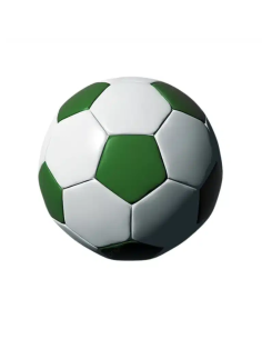 Pelota blanca y verde de fútbol
