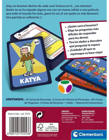 Juego de cartas Who´s the boomer