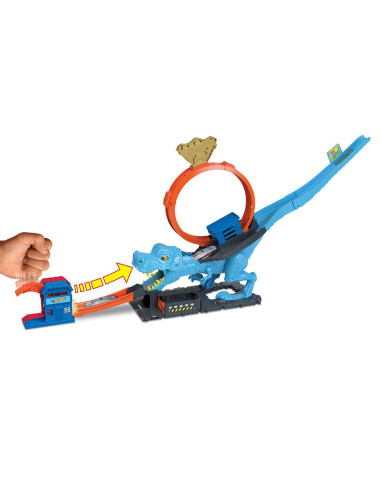 Hot Wheels City Desafío del T-Rex Pista para...