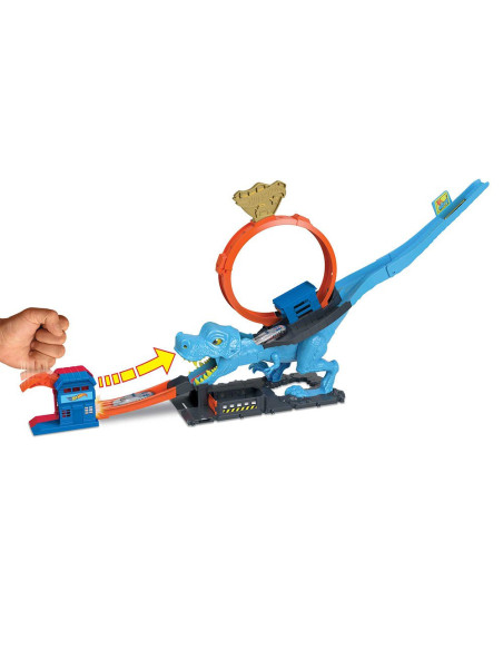 Hot Wheels City Desafío del T-Rex Pista para coches de juguete 4 años