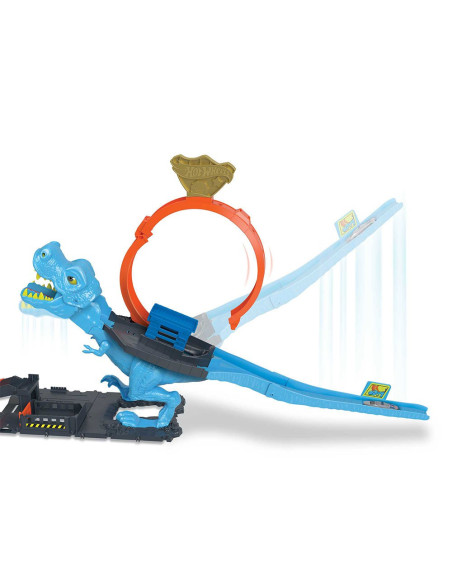Hot Wheels City Desafío del T-Rex Pista para coches de juguete 4 años