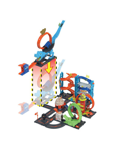 Hot Wheels City Desafío del T-Rex Pista para...