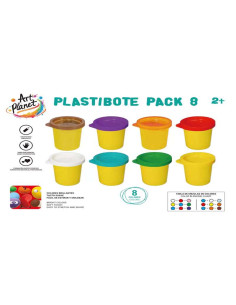 Blíster 8 Botes Plastilina Súper Colores 2