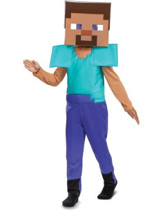 Disfraz Steve Minecraft 7 a 8 Años