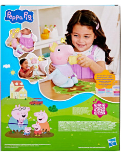 Peppa Pig Evie Gruñidos y Abrazos, Muñeca bebé interactiva 2