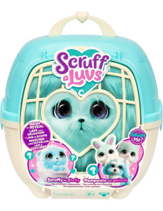 Scruff Mascota de ScruffaLuvs Azul - Peluche Sorpresa, 19 cm