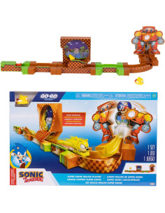 Sonic The Hedgehog Go Go Racers Deluxe Playset con Figura...