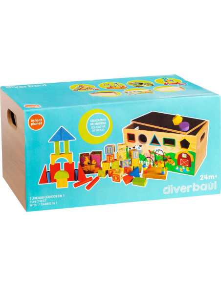Diverbaúl 7 Juegos en 1 | Juguetes de Madera