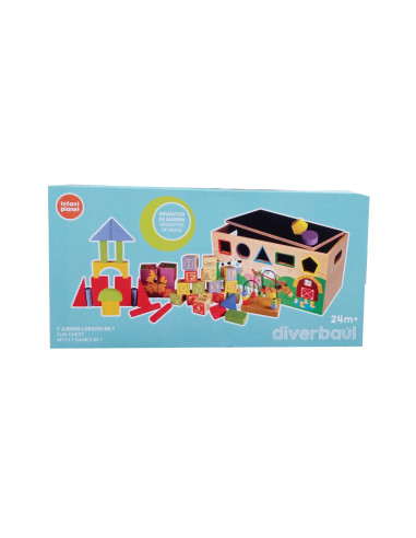 Diverbaúl 7 Juegos en 1 | Juguetes de Madera