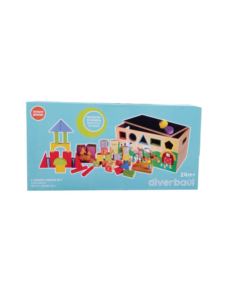 Diverbaúl 7 Juegos en 1 | Juguetes de Madera