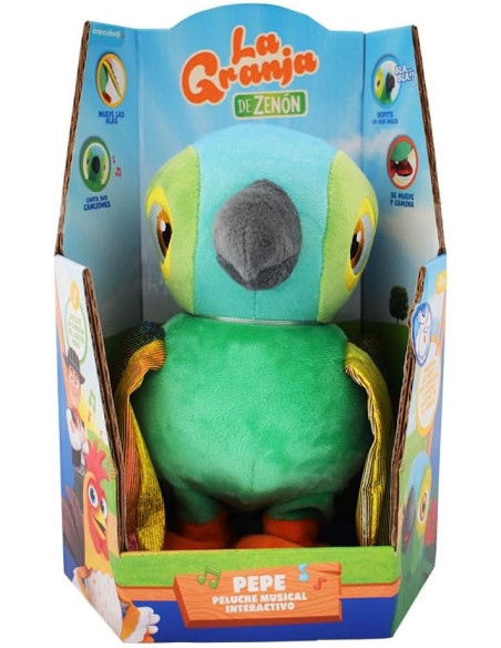 La Granja de Zenón Peluche Lorito Pepe | Juguete Infantil 