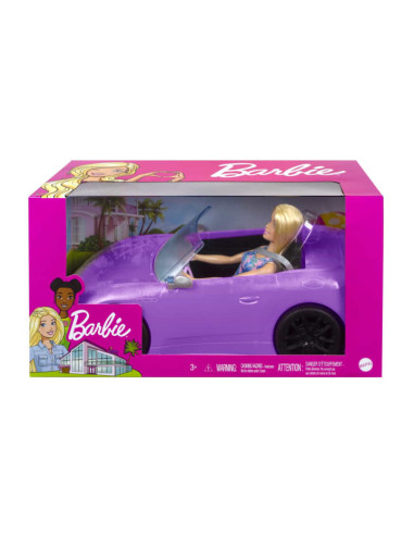 Barbie y su Descapotable Muñeca con Coche de...