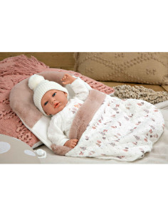 Muñeca con Peso Elegance Andie Rosa con Saquito de Dormir... 2