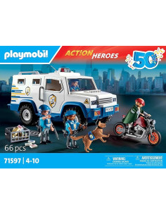 PLAYMOBIL TRANSPORTE DINERO POLICIA 2