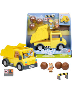Bluey Dump Truck, Camión de Basura, Incluye Figurita Amigo