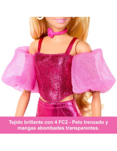 Barbie Deluxe Style Muñeca n. 5 con conjunto rosa metalizado 2
