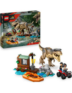 LEGO 76975 Jurassic World Huida por el Río y T. Rex a la...