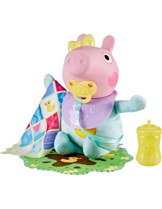 Peppa Pig Evie Gruñidos y Abrazos, Muñeca bebé interactiva