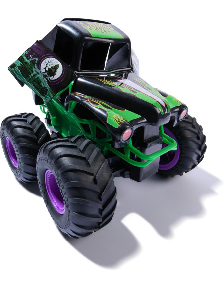 Monster Jam Vehículo de Control Remoto Smash Bash Grave Digger