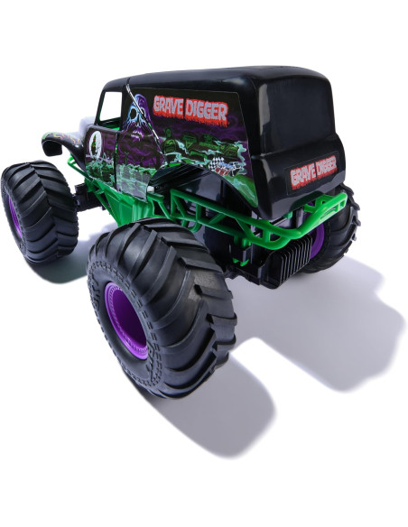 Monster Jam Vehículo de Control Remoto Smash Bash Grave Digger