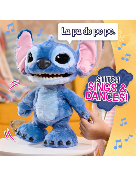 Peluche Interactivo Disney Ultimate Stitch, de 43 cm, más de 100 Sonidos y reacciones