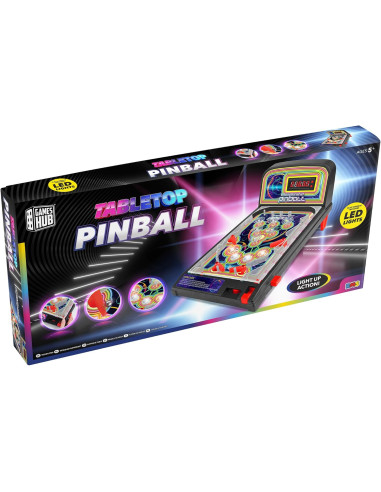 Juego de pinball de mesa con luces LED y...