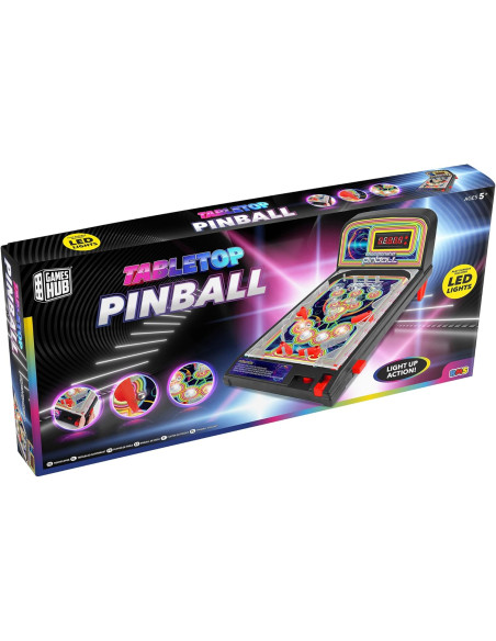Juego de pinball de mesa con luces LED y efectos de sonido