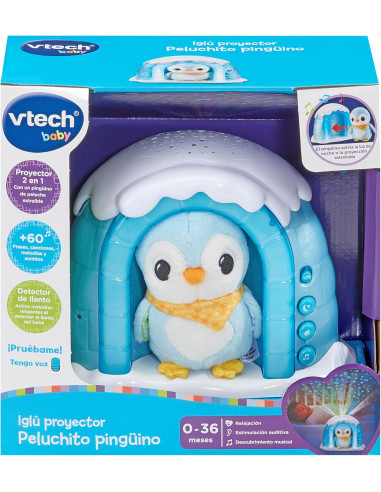 VTech-Baby Iglú Proyector Peluchito Pingüino