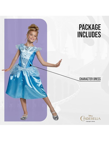 Disfraz Cenicienta Niña Disney - talla 7 a 8