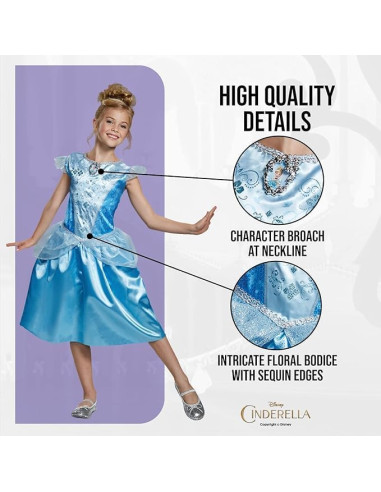 Disfraz Cenicienta Niña Disney - talla 7 a 8