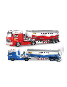 Camión Cementera de Juguete con Fricción y Luces