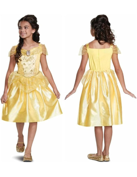 Disfraz Bella y Bestia Niña Clásico, Disfraz Princesa - talla 5 a 6
