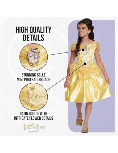 Disfraz Bella y Bestia Niña Clásico, Disfraz...