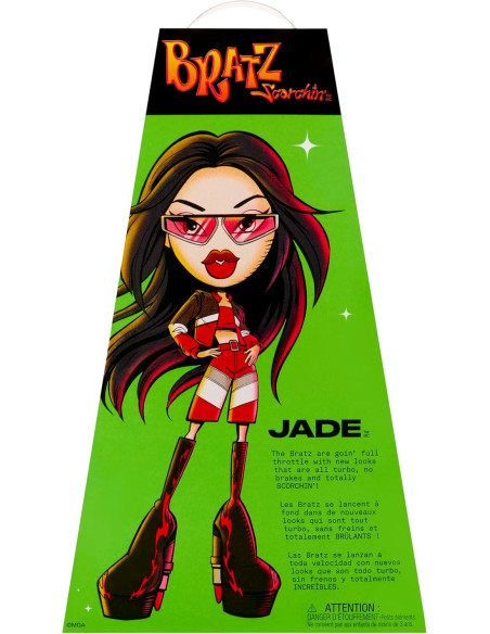 Bratz Scorchin´ Jade - Incluye 1 Muñeca de Moda, Viene con Conjunto y Accesorios