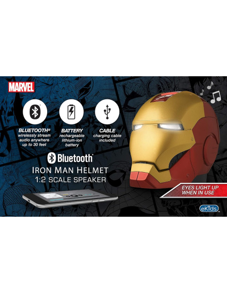Altavoz bluetooth marvel iron man