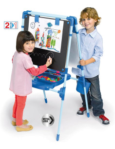 Pizarra Infantil 2 en 1: Magnética y de Tiza 2