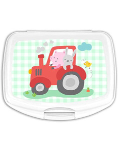 Sandwichera Rectangular Preescolar Granja, 170x140x60 mm