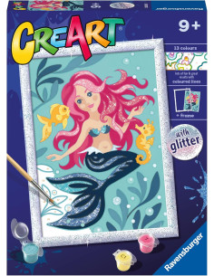 CreArt Serie D, Sirenita, Pintura por Numeros, Kit de...