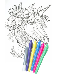 Kit Colores Y Purpurina Unicornios Arcoiris 2