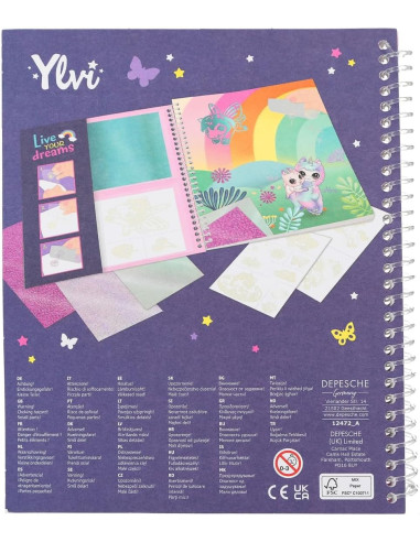 Ylvi - Libro para Colorear Stick & Shine, 24...