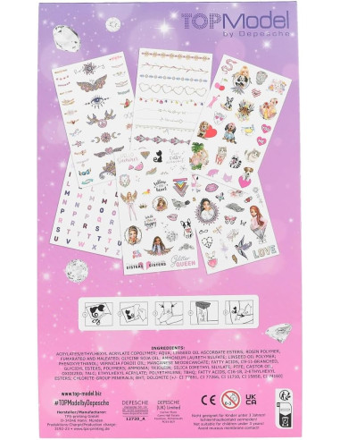 TOPModel-Set niños con 6 Hojas de Tatuajes...